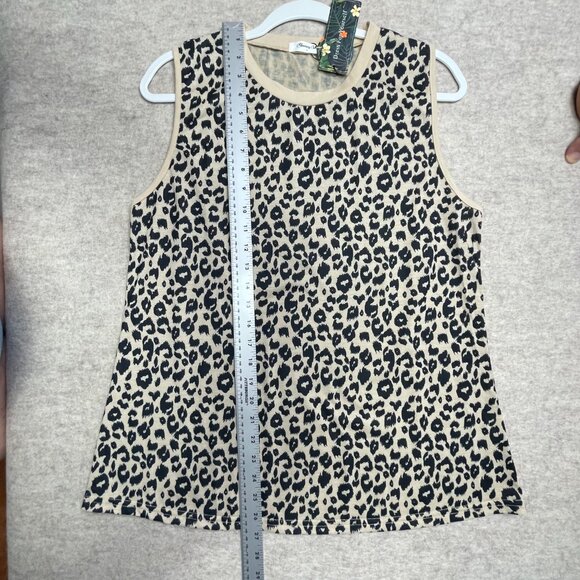 Animal print knit sleeveless separate - Picture 7 of 8